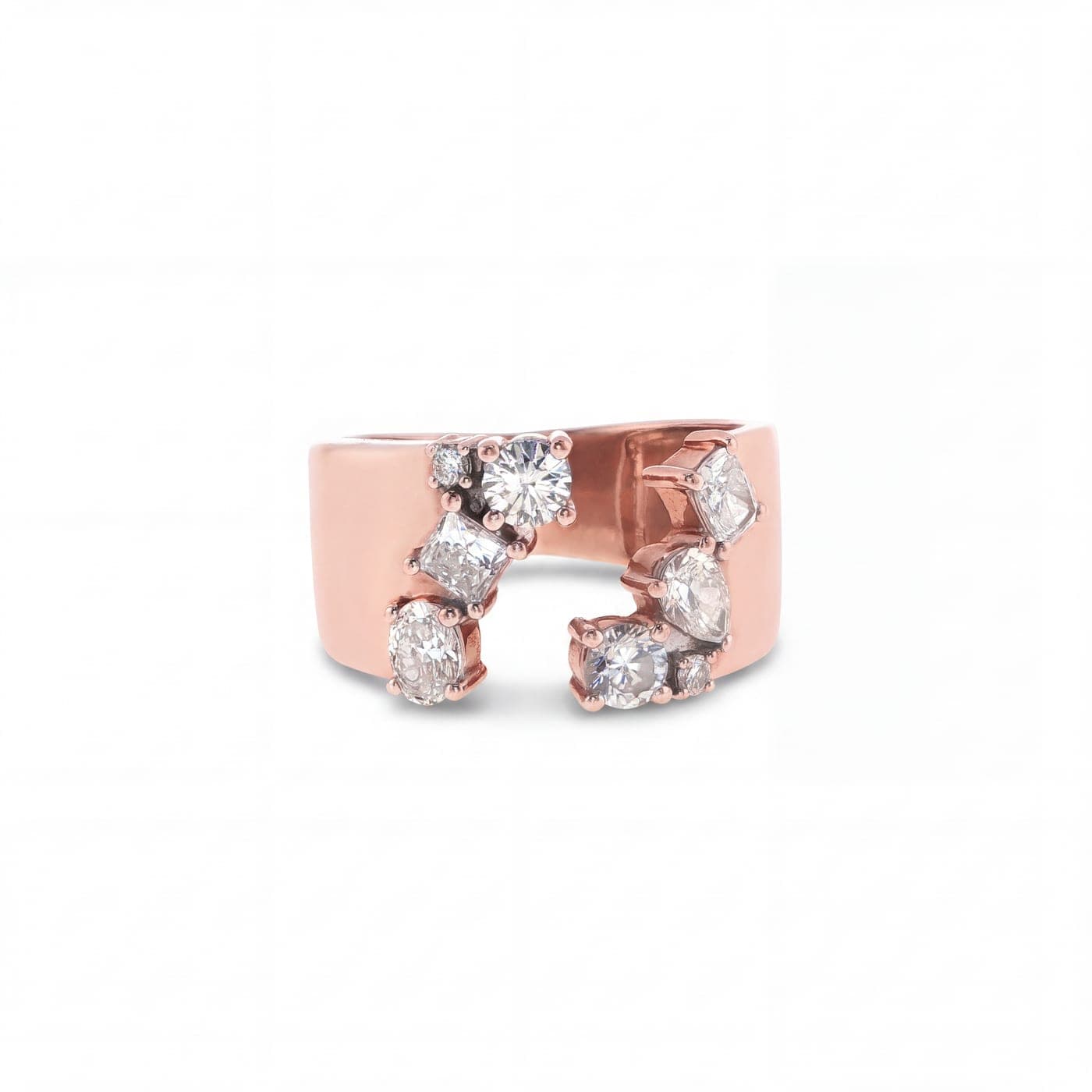 Rose Gold Diamond Cuff after retouching