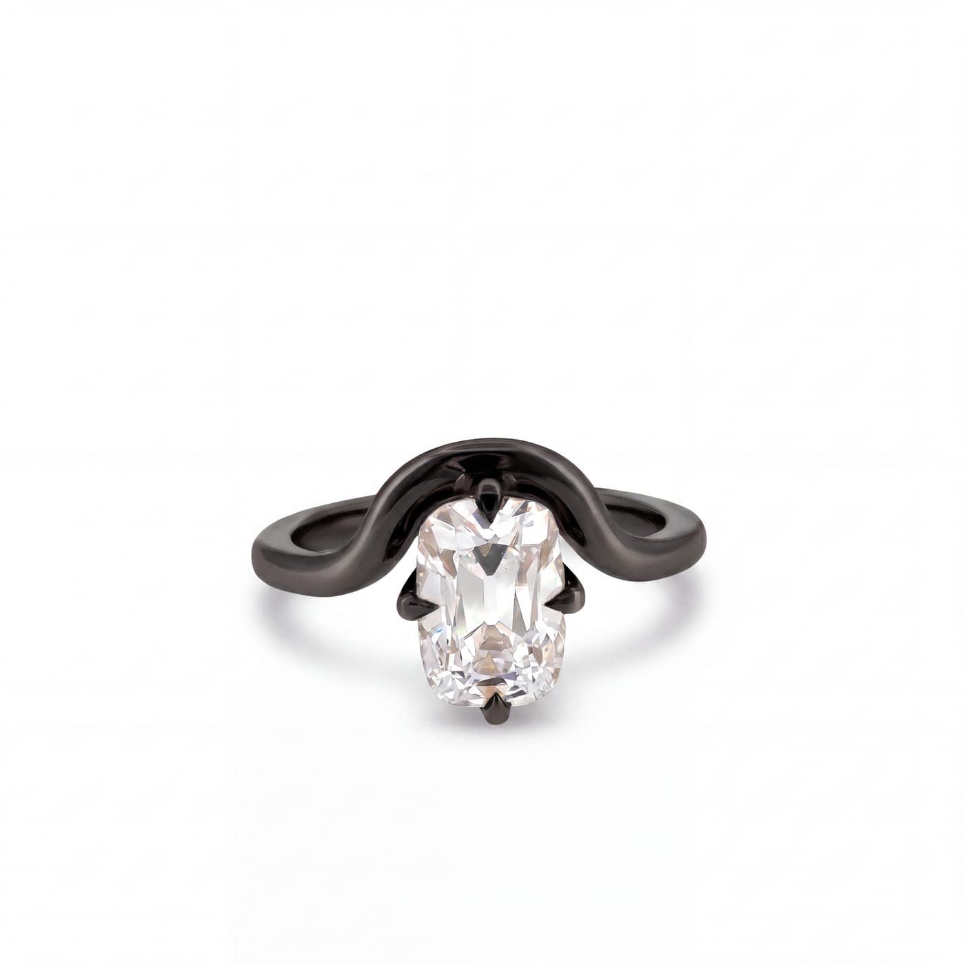Noir Oval Diamond Ring after retouching