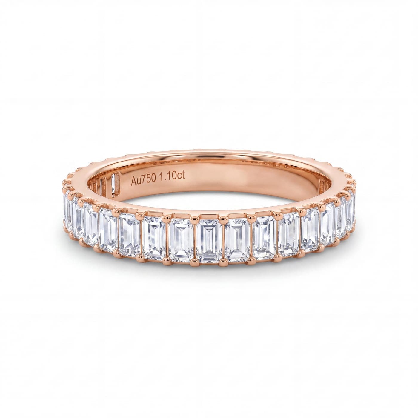 Pavé Diamond Eternity Band after retouching