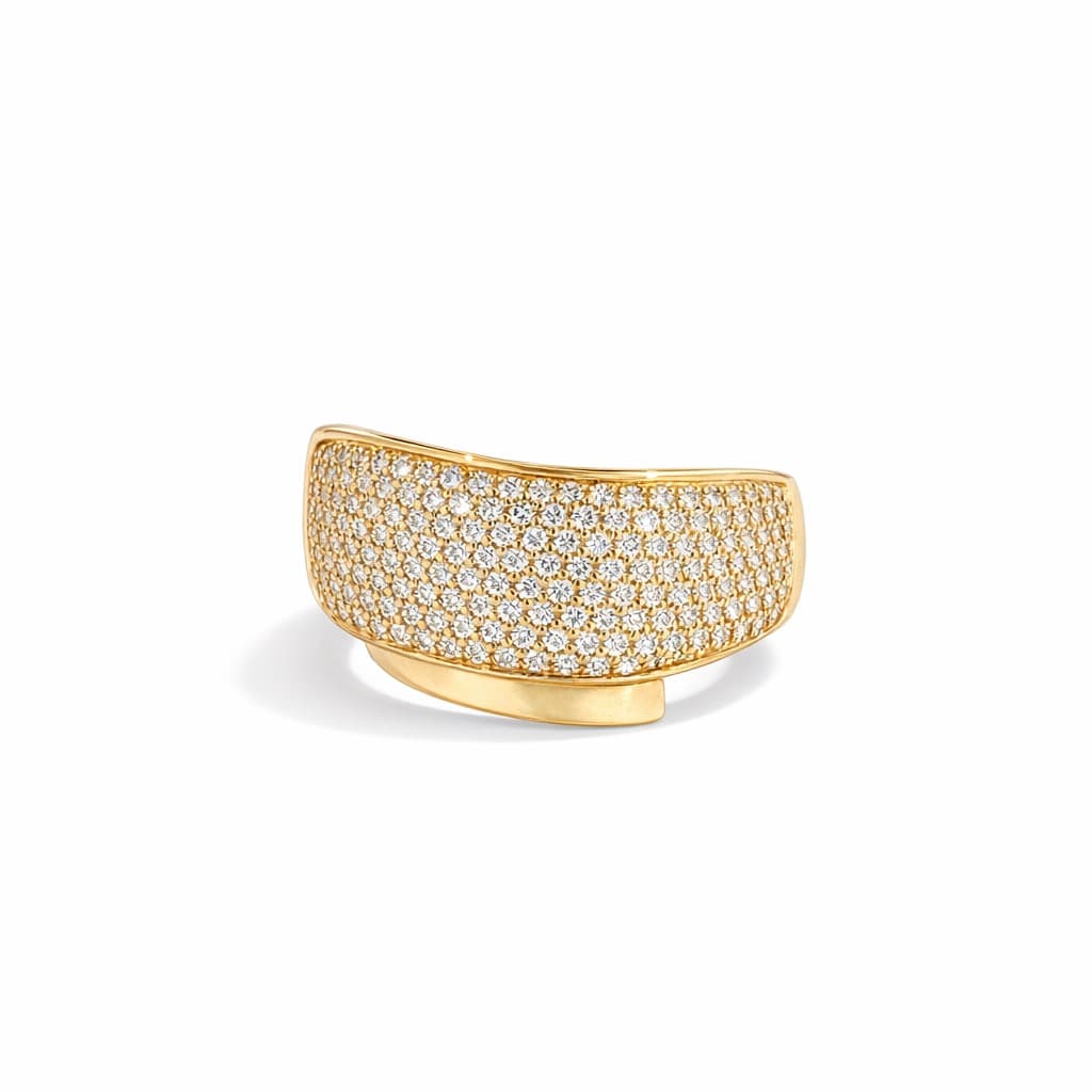 Pavé Diamond Dome Band after retouching