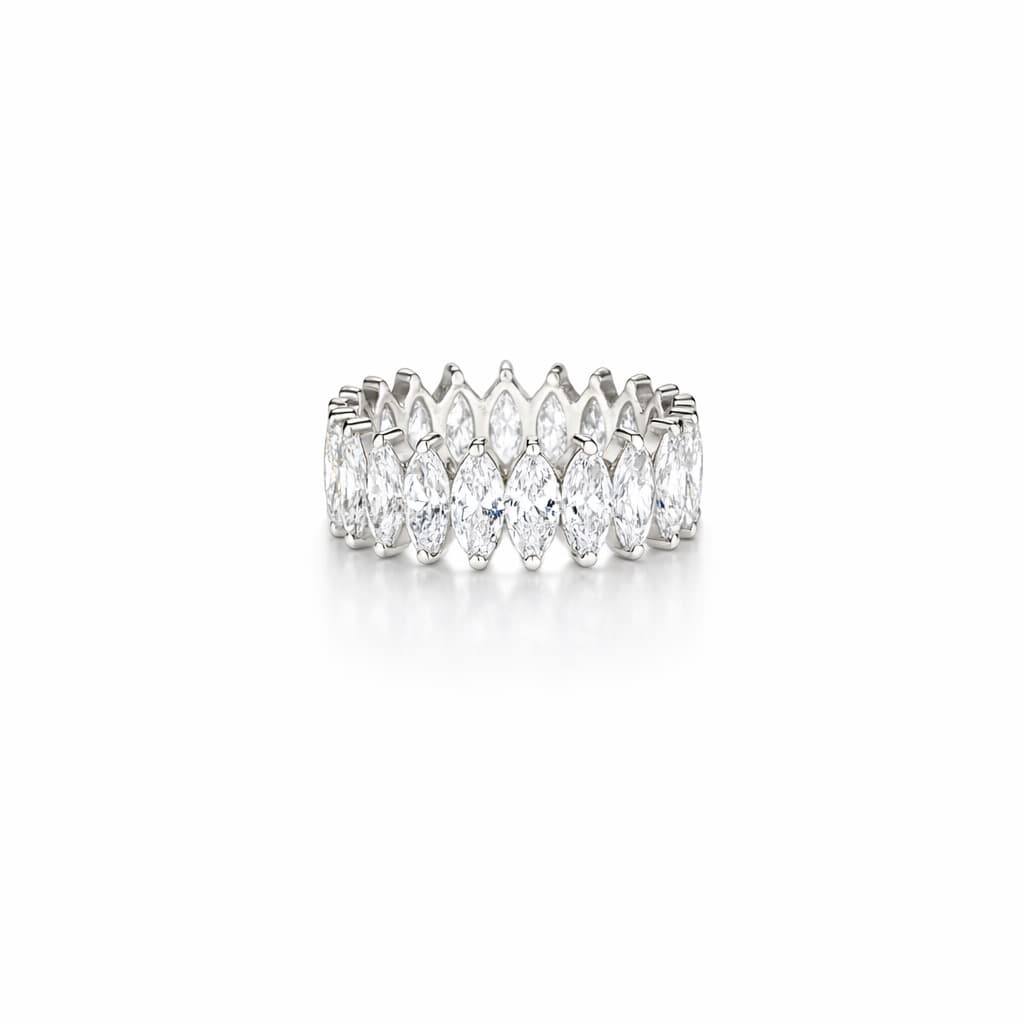 Marquise Diamond Eternity Band after retouching