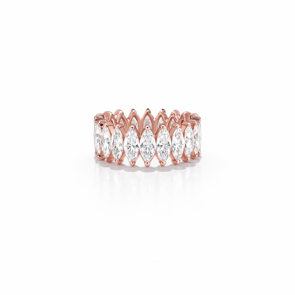 Rose Marquise Eternity Band after retouching